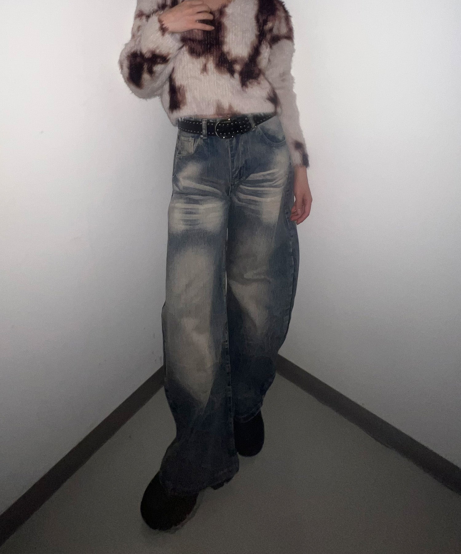 ヴィンテージ風バギーカーブデニム