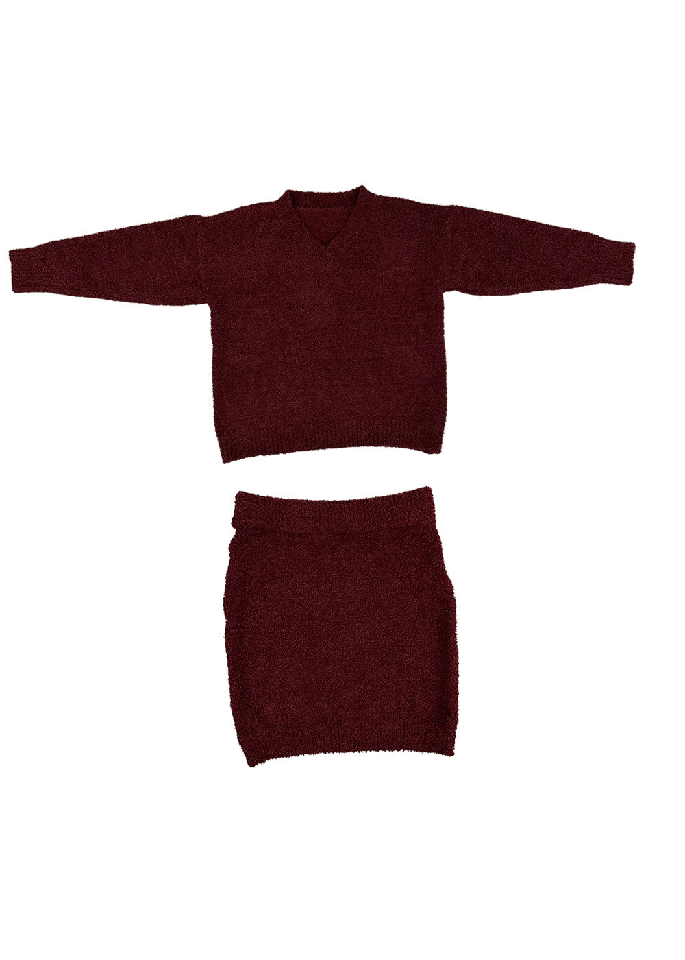 Vネックオーバーニットセットアップ