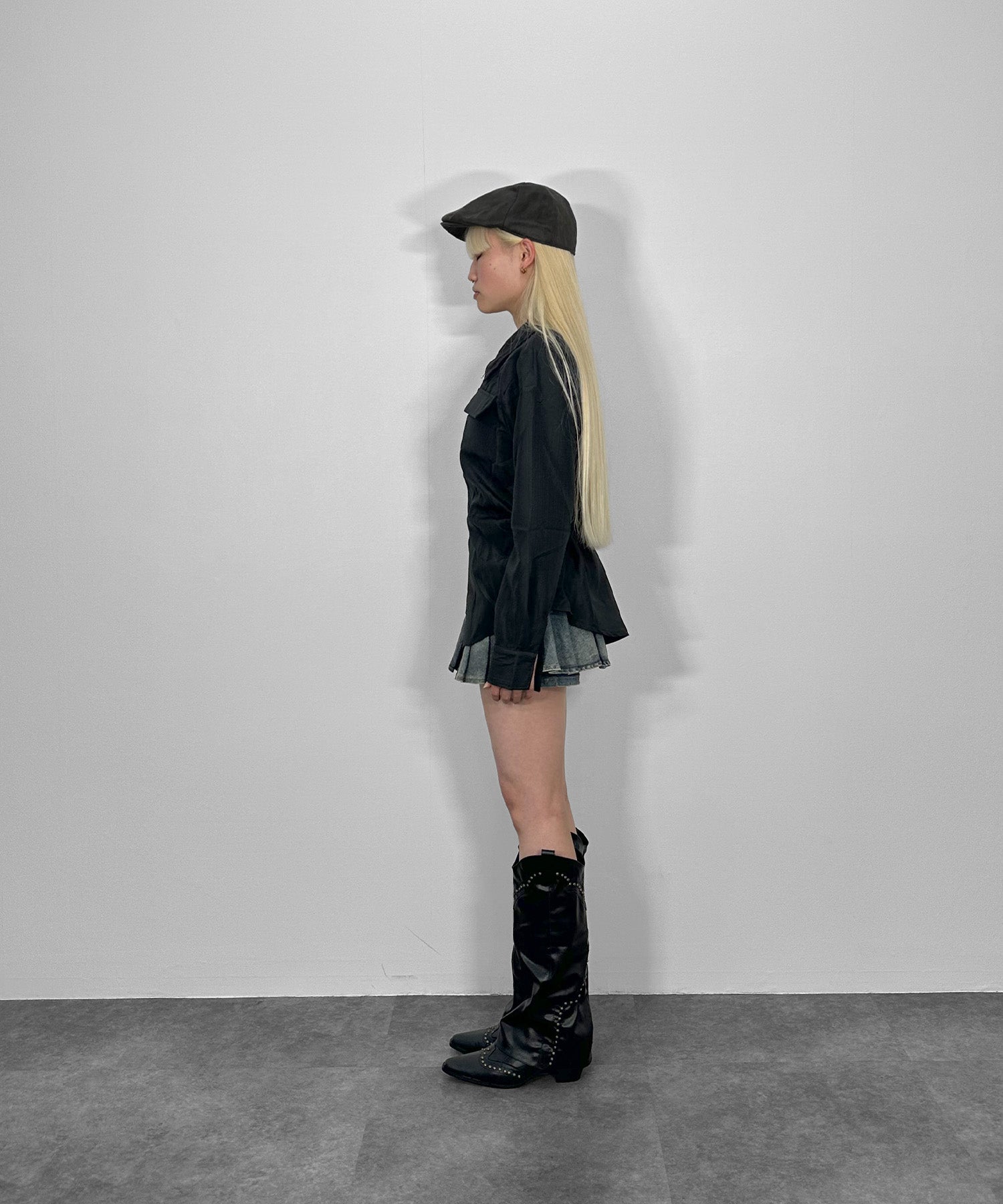 ウエストシェイプジップシャツ