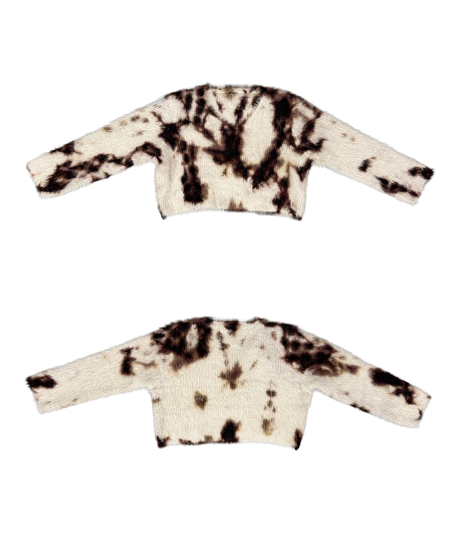 ニュアンス柄ルーズネックニット