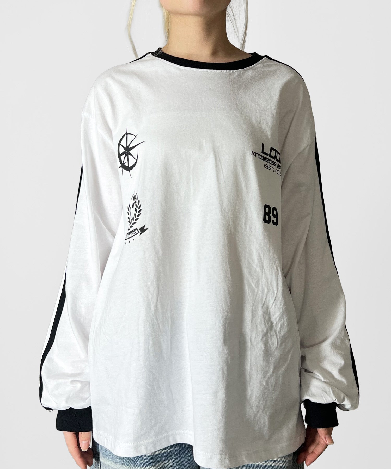 ユニフォーム風ロングTシャツ