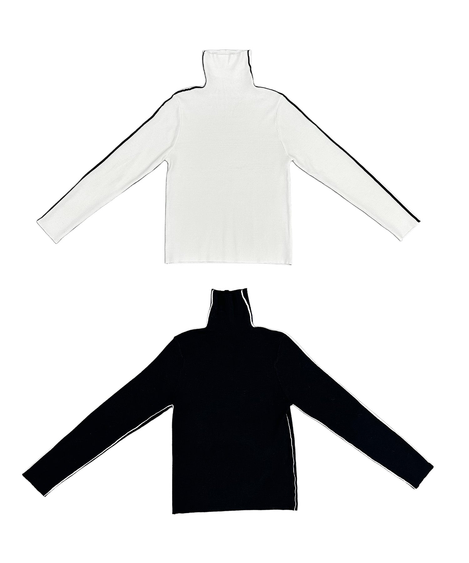 ハイネックワンライントップス