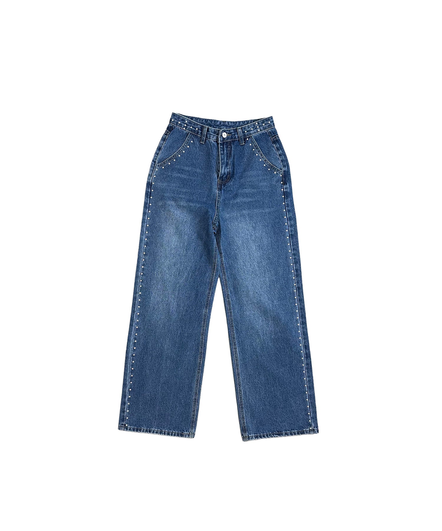 アイレットストレートデニムパンツ
