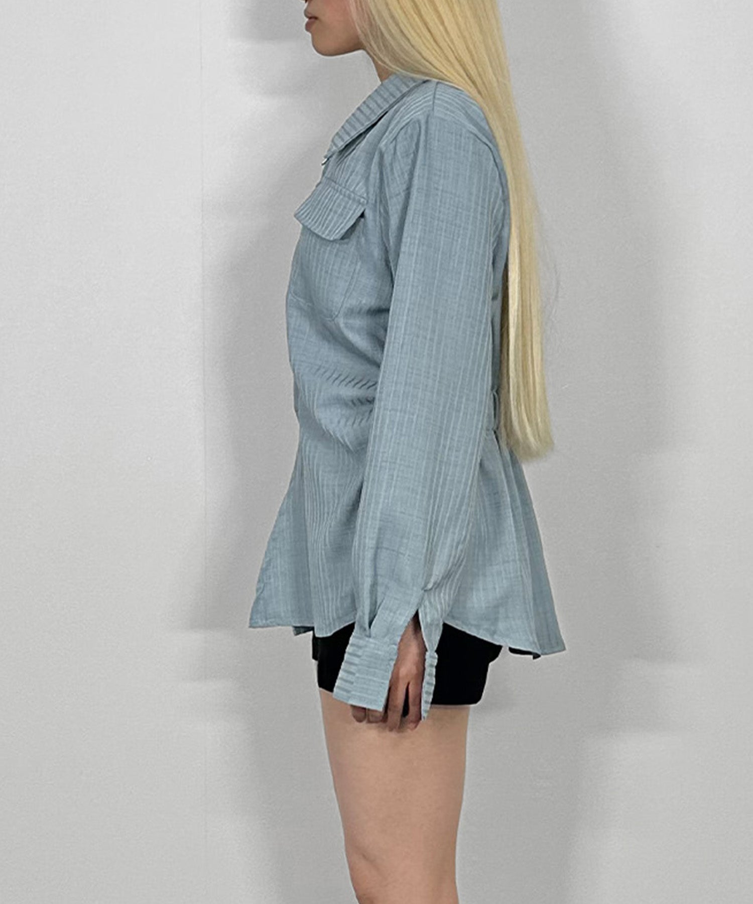 ウエストシェイプジップシャツ