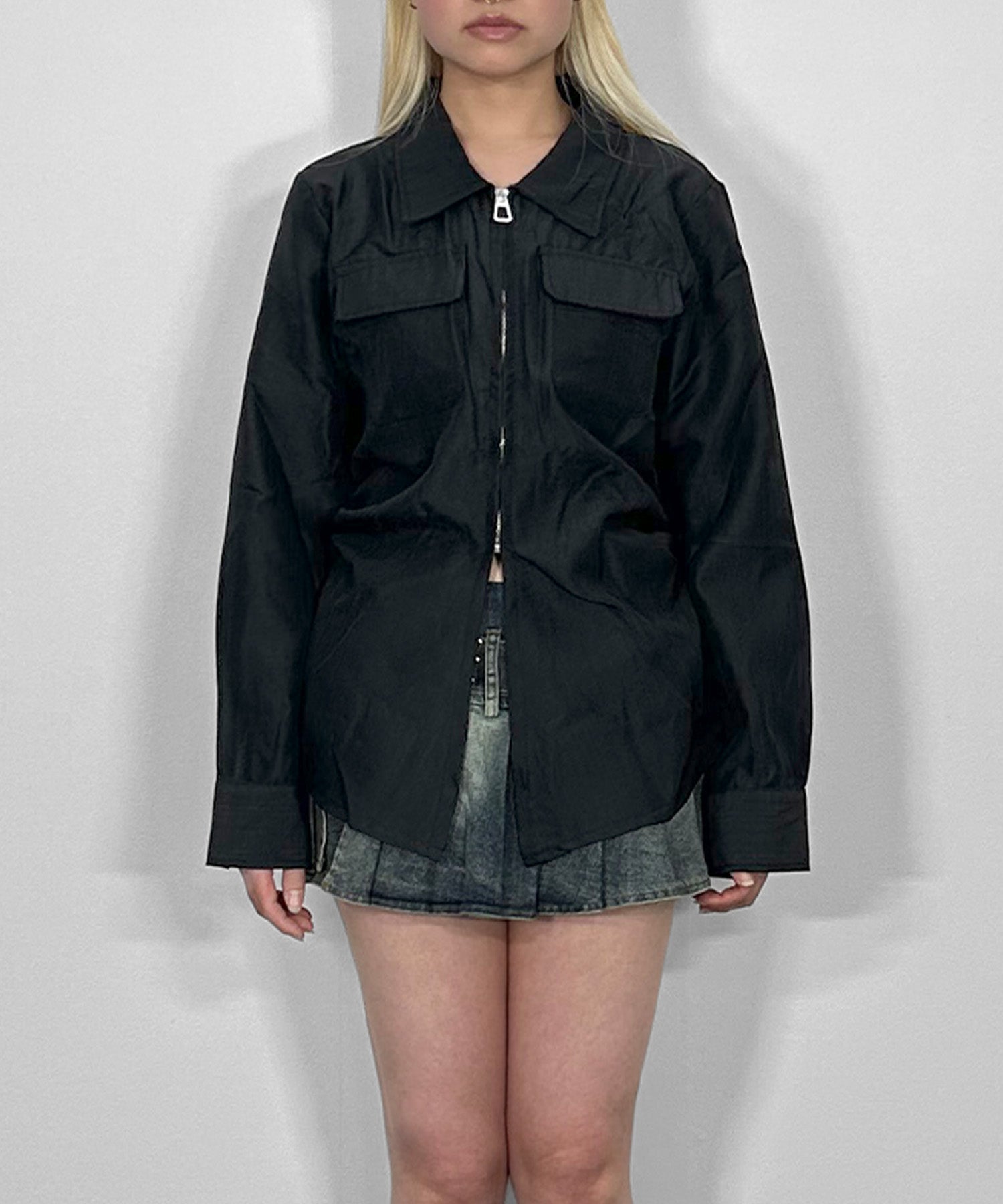 ウエストシェイプジップシャツ