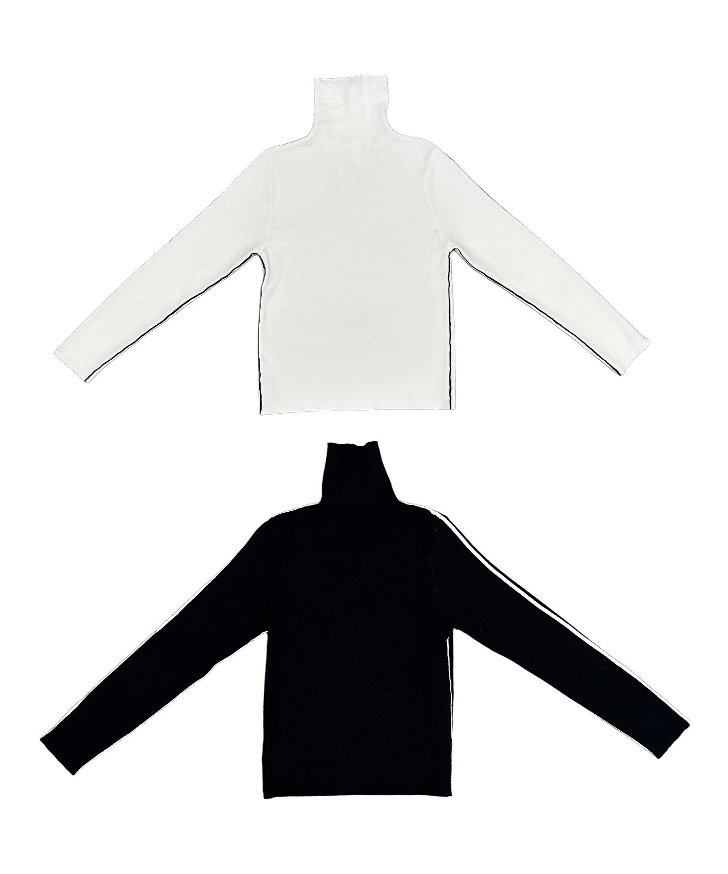 ハイネックワンライントップス