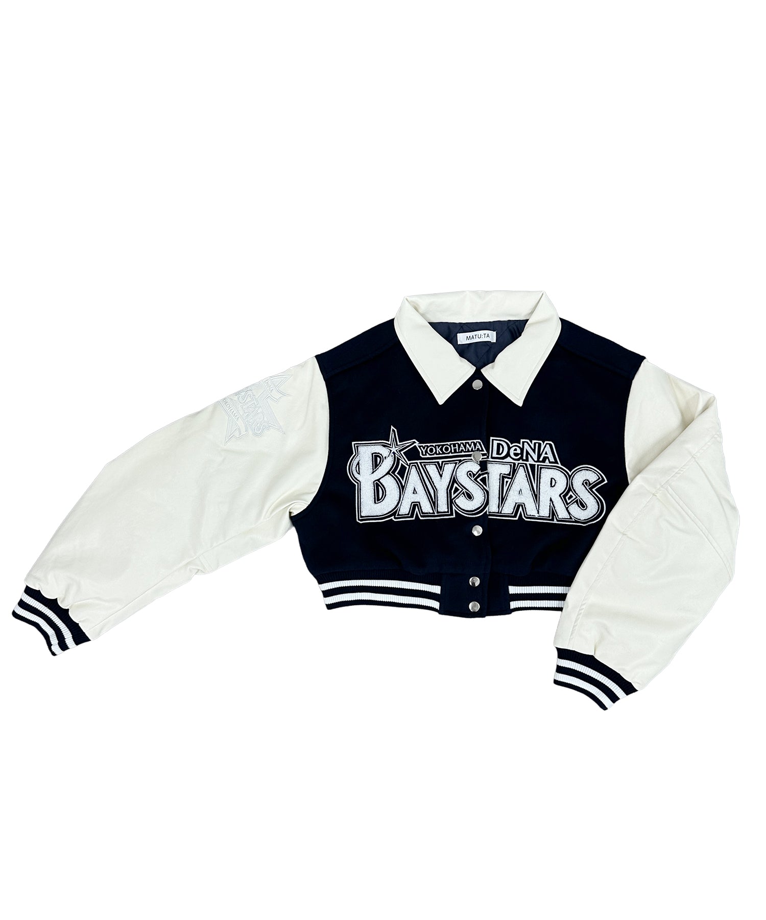 BAYSTARS ライセンス商品] CROPPED VARSITY JACKET