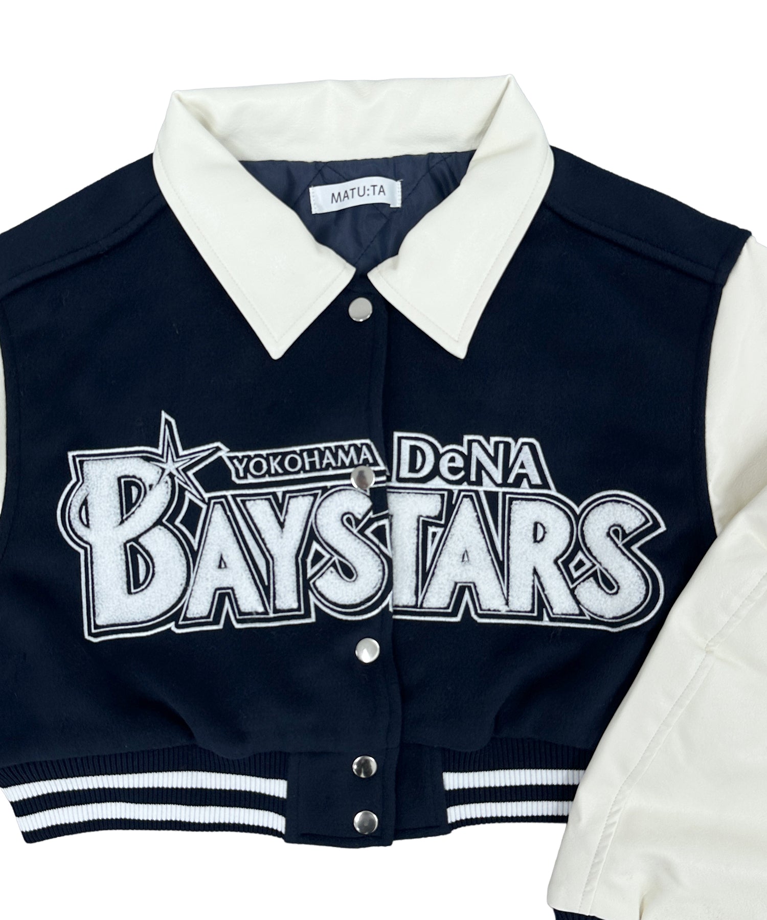 BAYSTARS ライセンス商品] CROPPED VARSITY JACKET