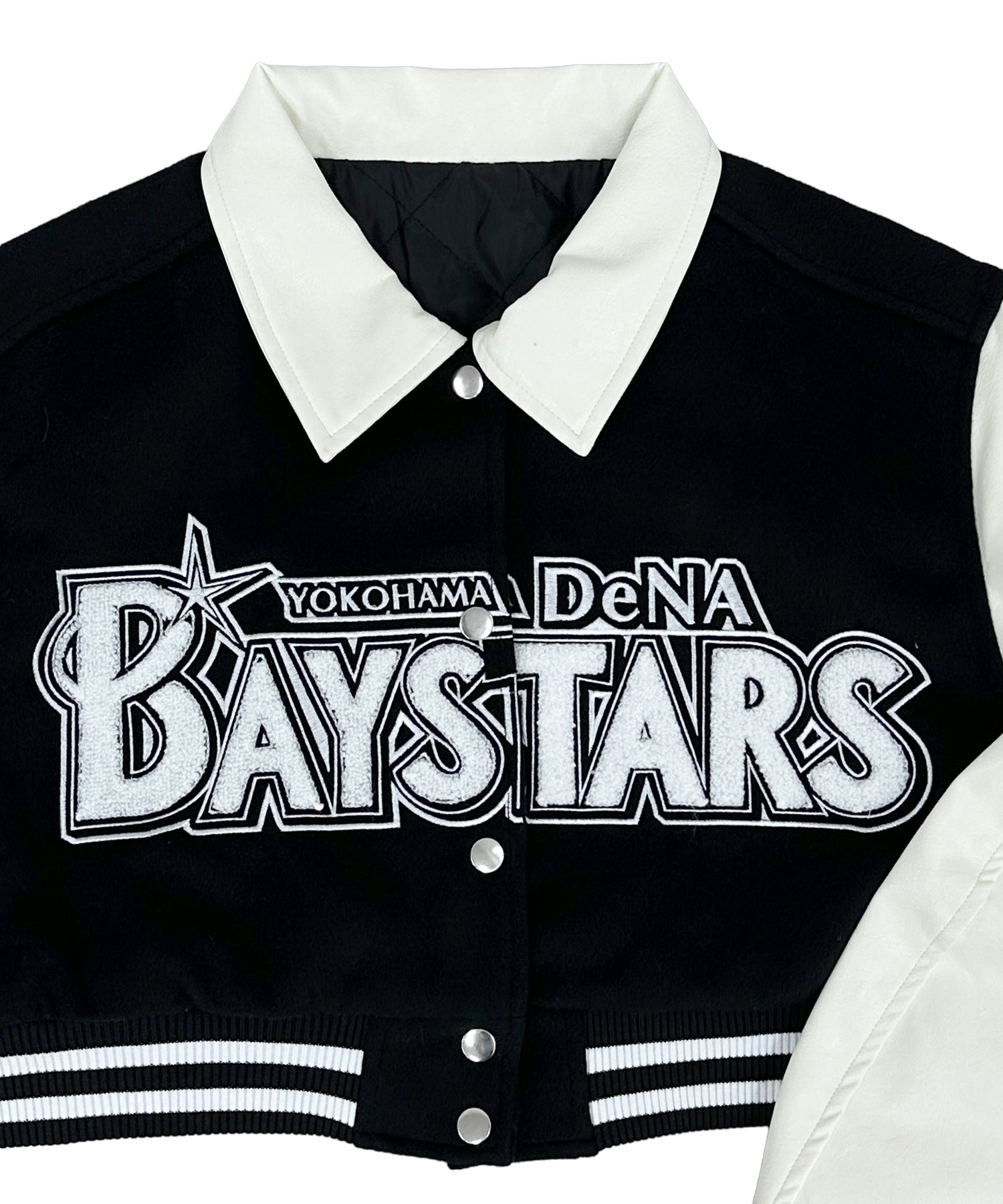 横浜DeNAベイスターズ MATU:TA VARSITY JACKETスタジャン BAYSTARS ライセンス商品] CROPPED VARSITY JACKET