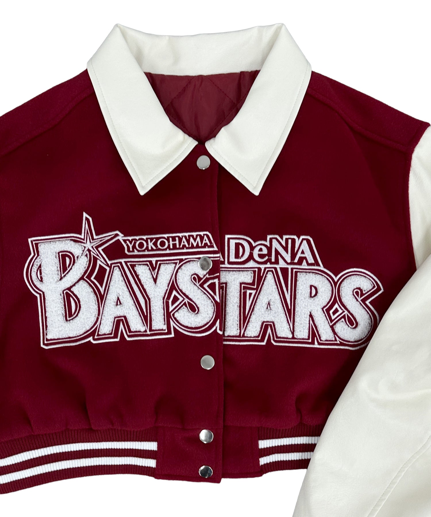 BAYSTARS ライセンス商品] CROPPED VARSITY JACKET